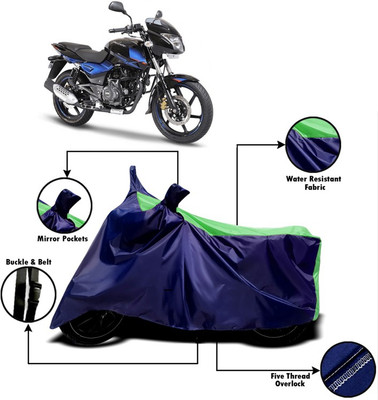 V VINTON Two Wheeler Cover for Bajaj(Pulsar 150 DTS-i, Green, Blue)