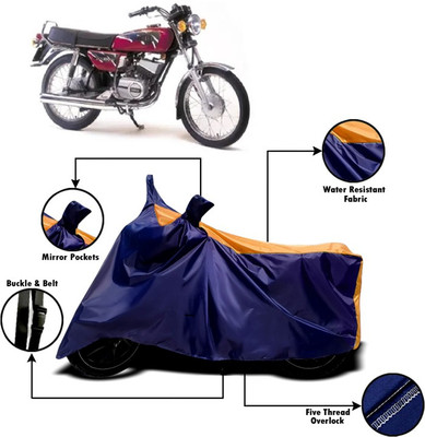 V VINTON Two Wheeler Cover for Yamaha(RX 100, Orange, Blue)
