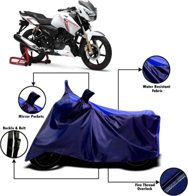 V VINTON Two Wheeler Cover for TVS(Apache RTR 180, Blue)