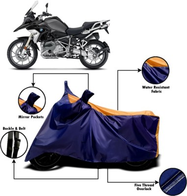 Amozkart Two Wheeler Cover for BMW(R 1200 GS, Orange, Blue)