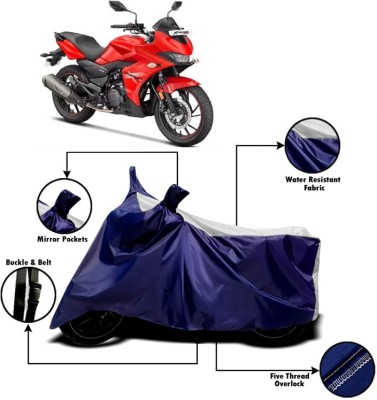 Mdstar Waterproof Two Wheeler Cover for Hero(Xtreme 200S, Blue)