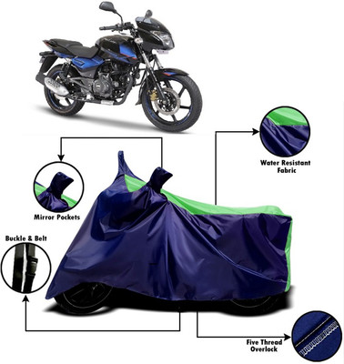 PVSTAR Two Wheeler Cover for Bajaj(Pulsar 180 DTS-i, Green, Blue)
