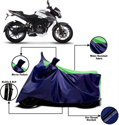 PVSTAR Two Wheeler Cover for Bajaj(Pulsar 200 NS DTS-i, Green, Blue)