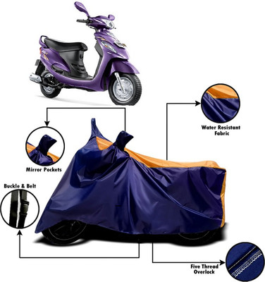 V VINTON Two Wheeler Cover for Mahindra(Rodeo RZ, Orange, Blue)