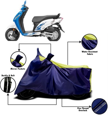 V VINTON Two Wheeler Cover for Honda(Activa i, Yellow, Blue)