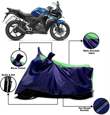 V VINTON Two Wheeler Cover for Honda(CBR 150R, Green, Blue)