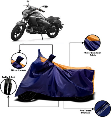 V VINTON Two Wheeler Cover for Suzuki(intruder 150, Orange, Blue)