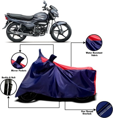 V VINTON Two Wheeler Cover for Hero(Super Splendor, Red, Blue)