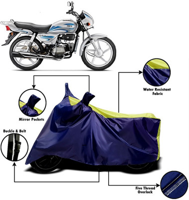 V VINTON Two Wheeler Cover for Hero(Splendor Plus, Yellow, Blue)