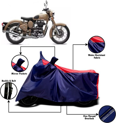 V VINTON Two Wheeler Cover for Royal Enfield(Bullet 500, Red, Blue)