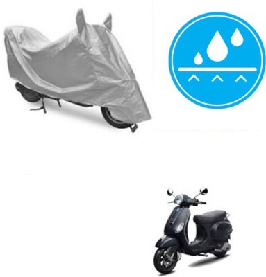 Atulit enterprises Two Wheeler Cover for Piaggio(Vespa LX, Silver)