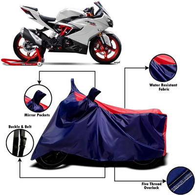 PVSTAR Two Wheeler Cover for TVS(Apache RR 310, Red, Blue)