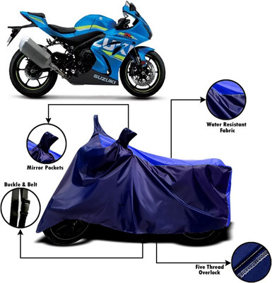 Amozkart Two Wheeler Cover for Suzuki(GSX R1000, Blue)
