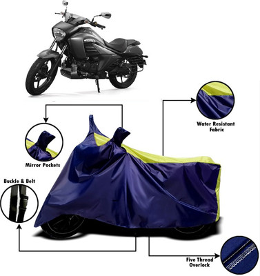 V VINTON Two Wheeler Cover for Suzuki(intruder 150, Yellow, Blue)