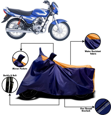 V VINTON Two Wheeler Cover for Bajaj(CT100, Orange, Blue)
