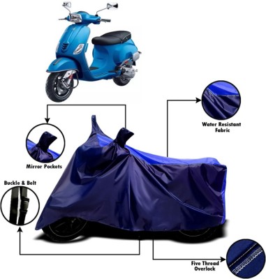 AUCTIMO Two Wheeler Cover for Piaggio(Piaggio Vespa, Multicolor)