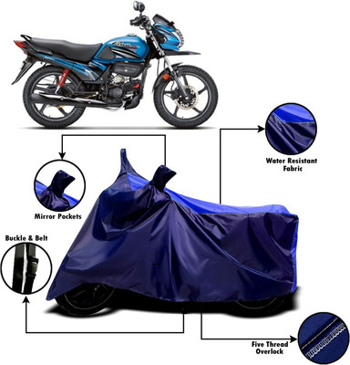PVSTAR Two Wheeler Cover for Hero(Passion Pro TR, Blue)