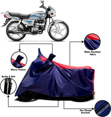 V VINTON Two Wheeler Cover for Hero(Splendor Plus, Red, Blue)