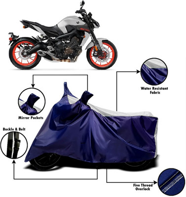 V VINTON Two Wheeler Cover for Yamaha(MT 9, White, Blue)