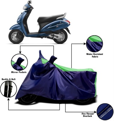 V VINTON Two Wheeler Cover for Honda(Activa 4G, Green, Blue)