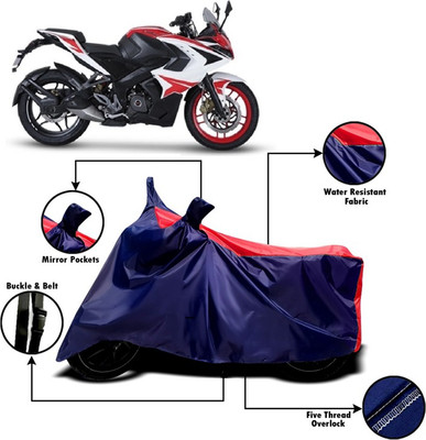 V VINTON Two Wheeler Cover for Bajaj(Pulsar RS 200, Red, Blue)