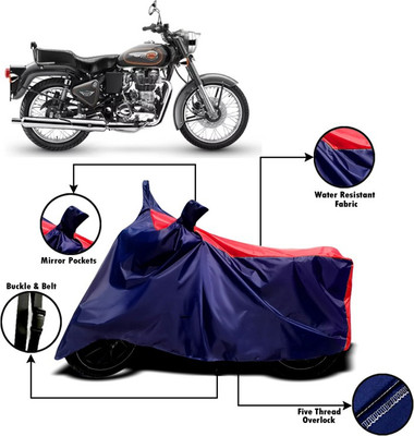 V VINTON Two Wheeler Cover for Royal Enfield(Bullet 500, Red, Blue)