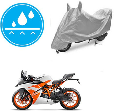 RPSENTTERPR Waterproof Two Wheeler Cover for KTM(Duke 200, Silver)