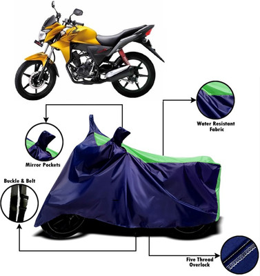V VINTON Two Wheeler Cover for Honda(CB Twister, Green, Blue)