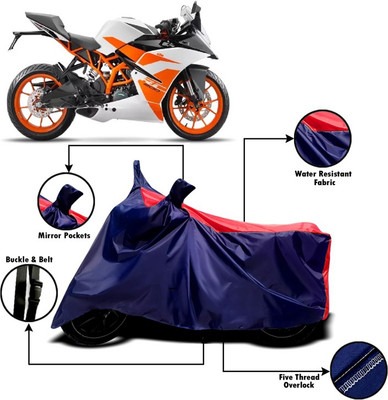 Amozkart Two Wheeler Cover for KTM(RC 200, Red, Blue)