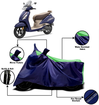 V VINTON Two Wheeler Cover for TVS(Jupiter classic, Green, Blue)
