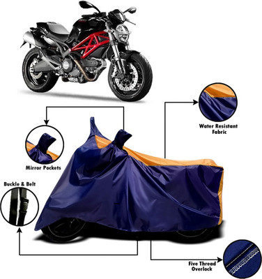 PVSTAAR Two Wheeler Cover for Ducati(Monster 796 S2R, Orange, Blue)