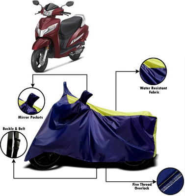 V VINTON Two Wheeler Cover for Honda(Activa 125, Yellow, Blue)
