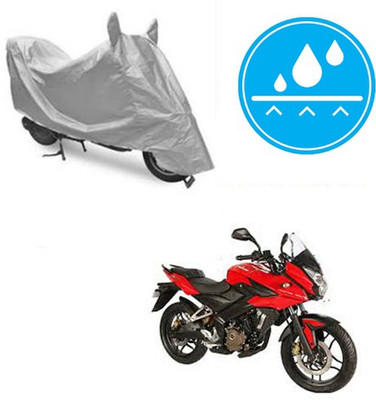 Atulit enterprises Two Wheeler Cover for Bajaj(Pulsar AS 150, Silver)