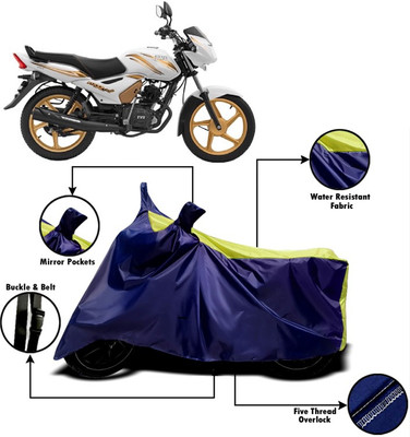 PVSTAR Two Wheeler Cover for TVS(Star Sport, Yellow, Blue)