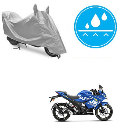 RPSENTTERPR Waterproof Two Wheeler Cover for Suzuki(Gixxer SF, Silver)