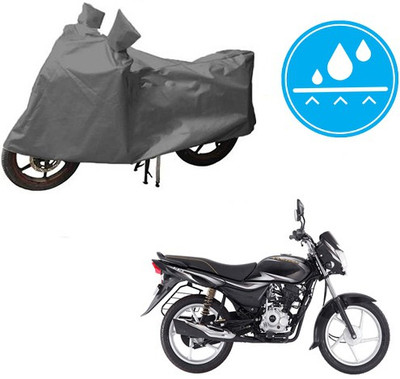 THE REAL ARV Waterproof Two Wheeler Cover for Bajaj(Platina 100 DTS-i, Grey)