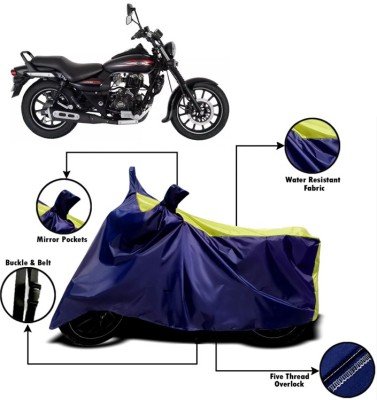 V VINTON Two Wheeler Cover for Bajaj(Avenger 220 Street, Yellow, Blue)