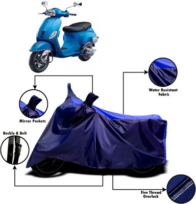 PVSTAR Two Wheeler Cover for Piaggio(Vespa, Blue)