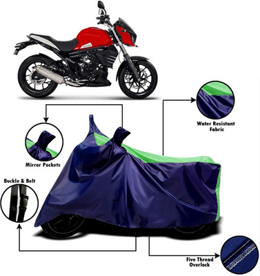 V VINTON Two Wheeler Cover for Mahindra(MOJO XT 300, Green, Blue)