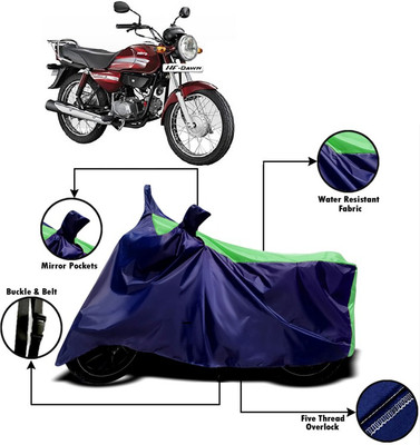 V VINTON Two Wheeler Cover for Hero(HF Dawn, Green, Blue)