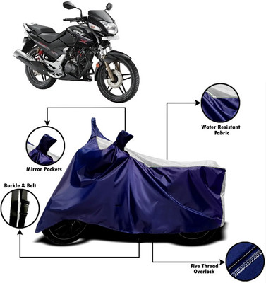 V VINTON Two Wheeler Cover for Honda(CBZ Extreme, White, Blue)