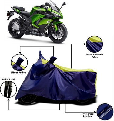 V VINTON Two Wheeler Cover for Kawasaki(Ninja 1000, Yellow, Blue)