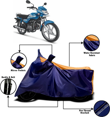 V VINTON Two Wheeler Cover for Hero(HF Deluxe, Orange, Blue)