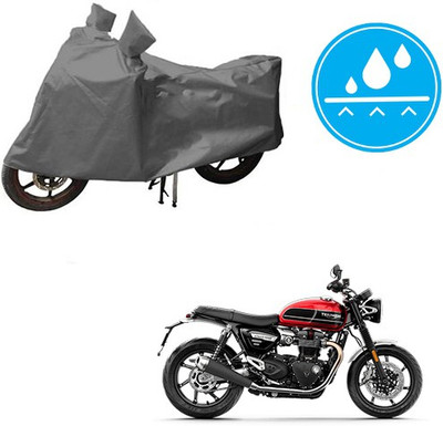THE REAL ARV Waterproof Two Wheeler Cover for Triumph(Twin, Grey)