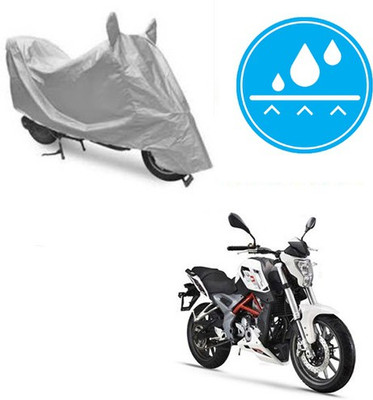 molaba Waterproof Two Wheeler Cover for DSK Benelli(TNT 25, Silver)