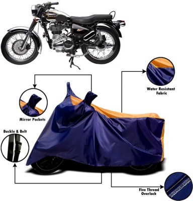 PVSTAR Two Wheeler Cover for Royal Enfield(Electra Delux, Orange, Blue)