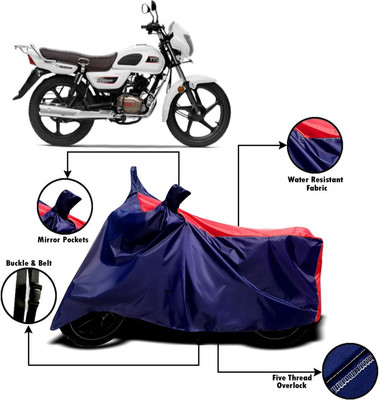 Mdstar Two Wheeler Cover for TVS(Radeon, Red, Blue)