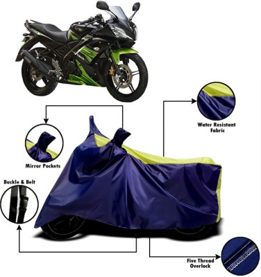 V VINTON Two Wheeler Cover for Yamaha(R15 s, Yellow, Blue)