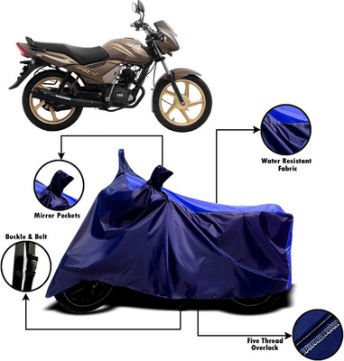 V VINTON Two Wheeler Cover for TVS(Star City, Blue)