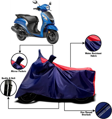 V VINTON Two Wheeler Cover for Yamaha(Fascino, Red, Blue)